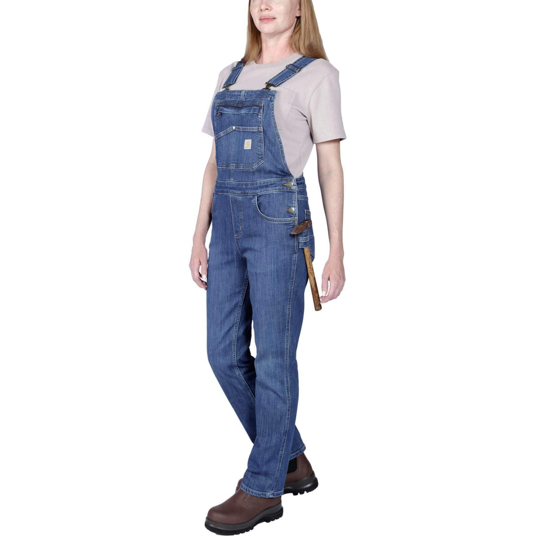 Carhartt Womens Relaxed Fit Stretch Denim Bib Overalls 106002