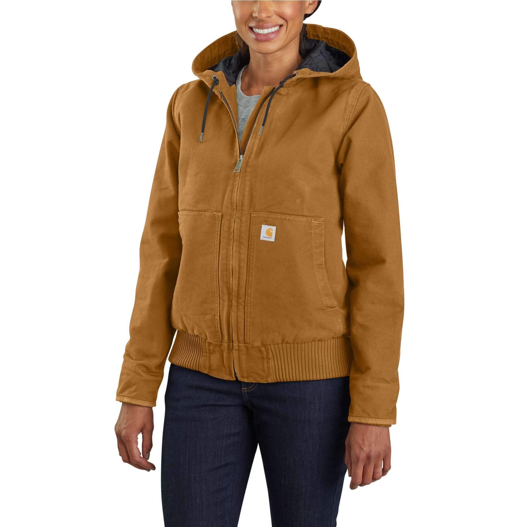 Carhartt Womens Active Jac Washed Duck Loose Fit Insulated Active