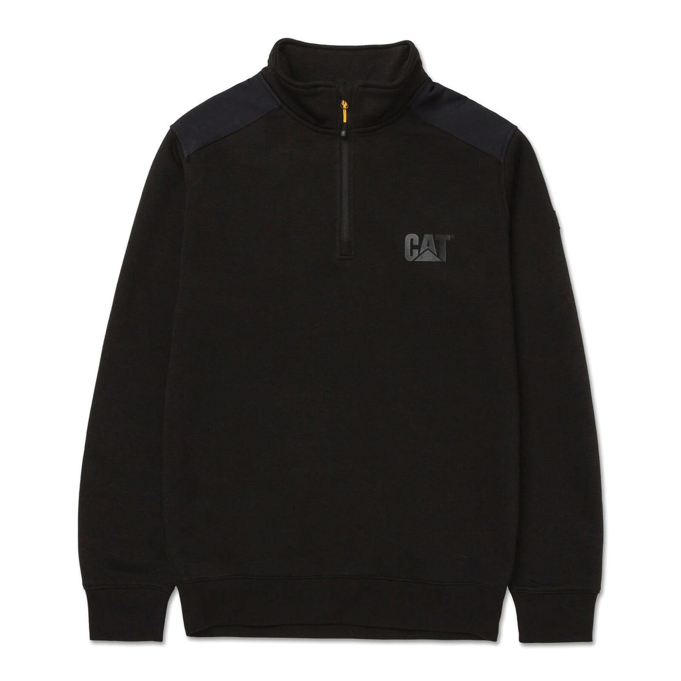 Caterpillar Essential 1/4 Zip Sweatshirt Black 1#colour_black