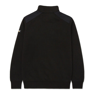Caterpillar Essential 1/4 Zip Sweatshirt Black 2#colour_black