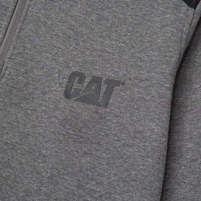 Caterpillar Essential 1/4 Zip Sweatshirt Dark Heather Grey 3#colour_dark-heather-grey