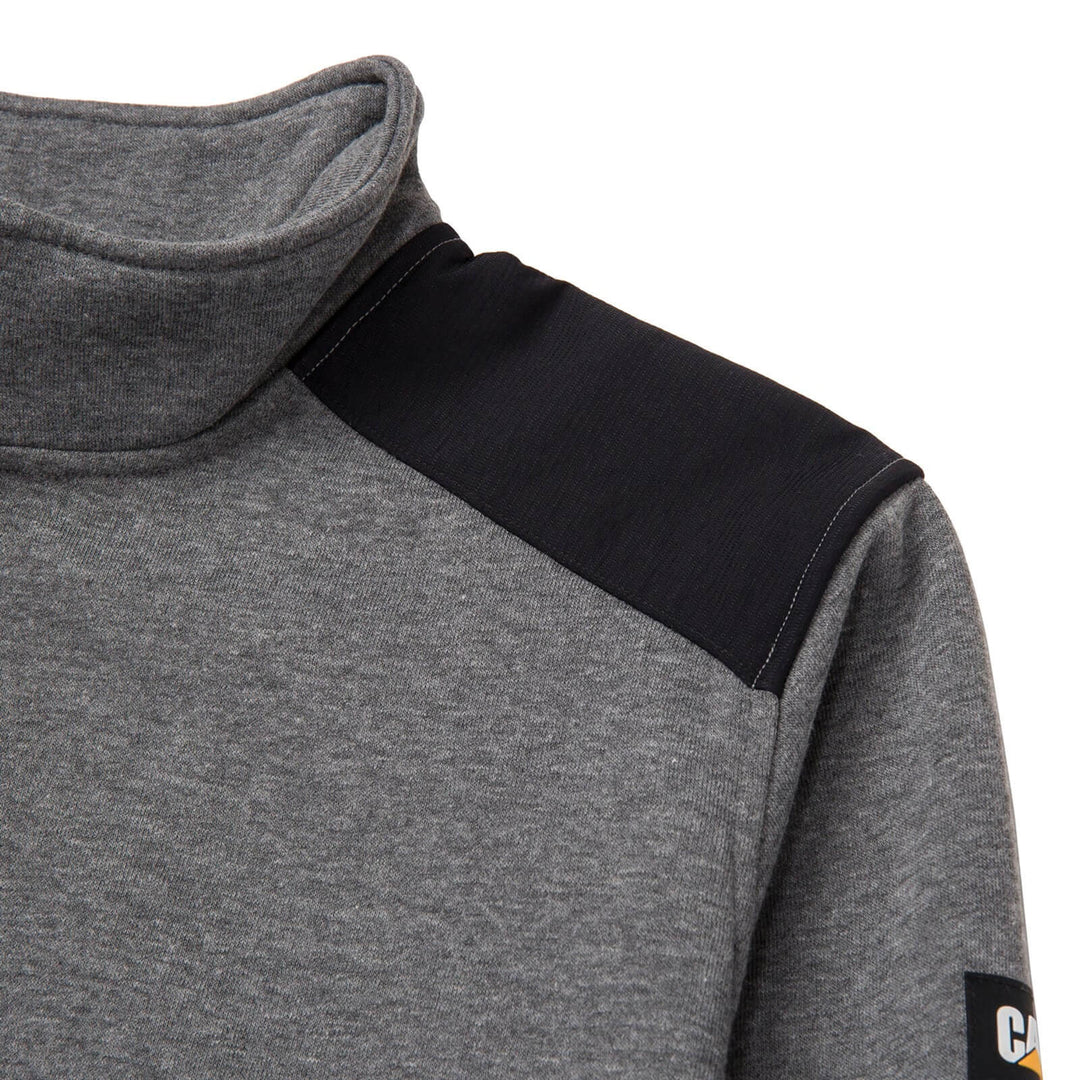 Caterpillar Essential 1/4 Zip Sweatshirt Dark Heather Grey 4#colour_dark-heather-grey