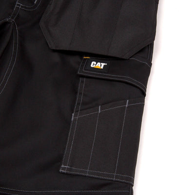 Caterpillar Essential Black Knee Pad Holster Pocket Stretch Trousers Black 5#colour_black