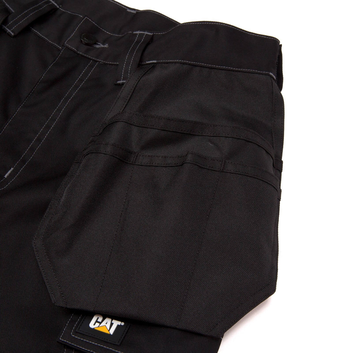 Caterpillar Essential Black Knee Pad Holster Pocket Stretch Trousers Black 6#colour_black