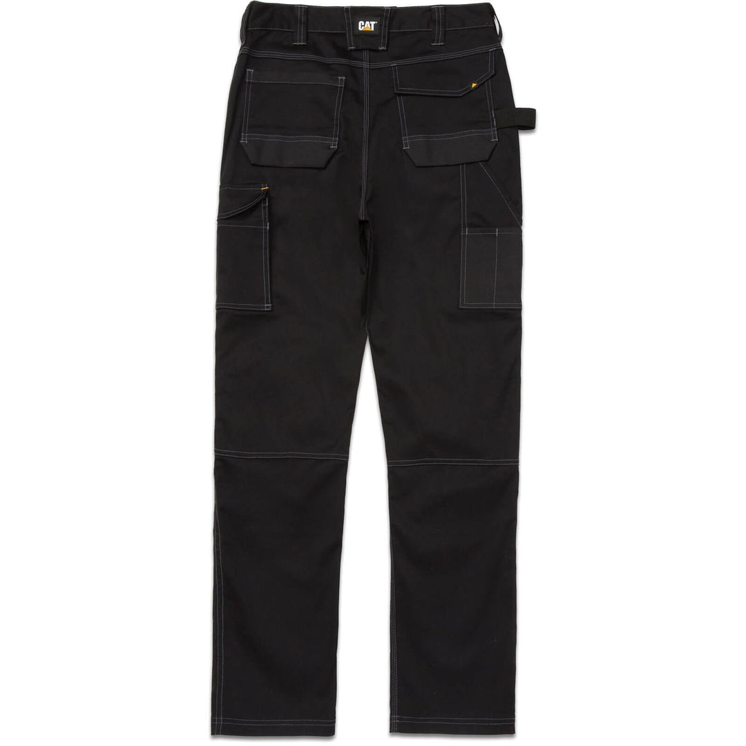 Caterpillar Essential Grey Knee Pad Holster Pocket Stretch Trousers Dark Shadow Black 2#colour_dark-shadow-black