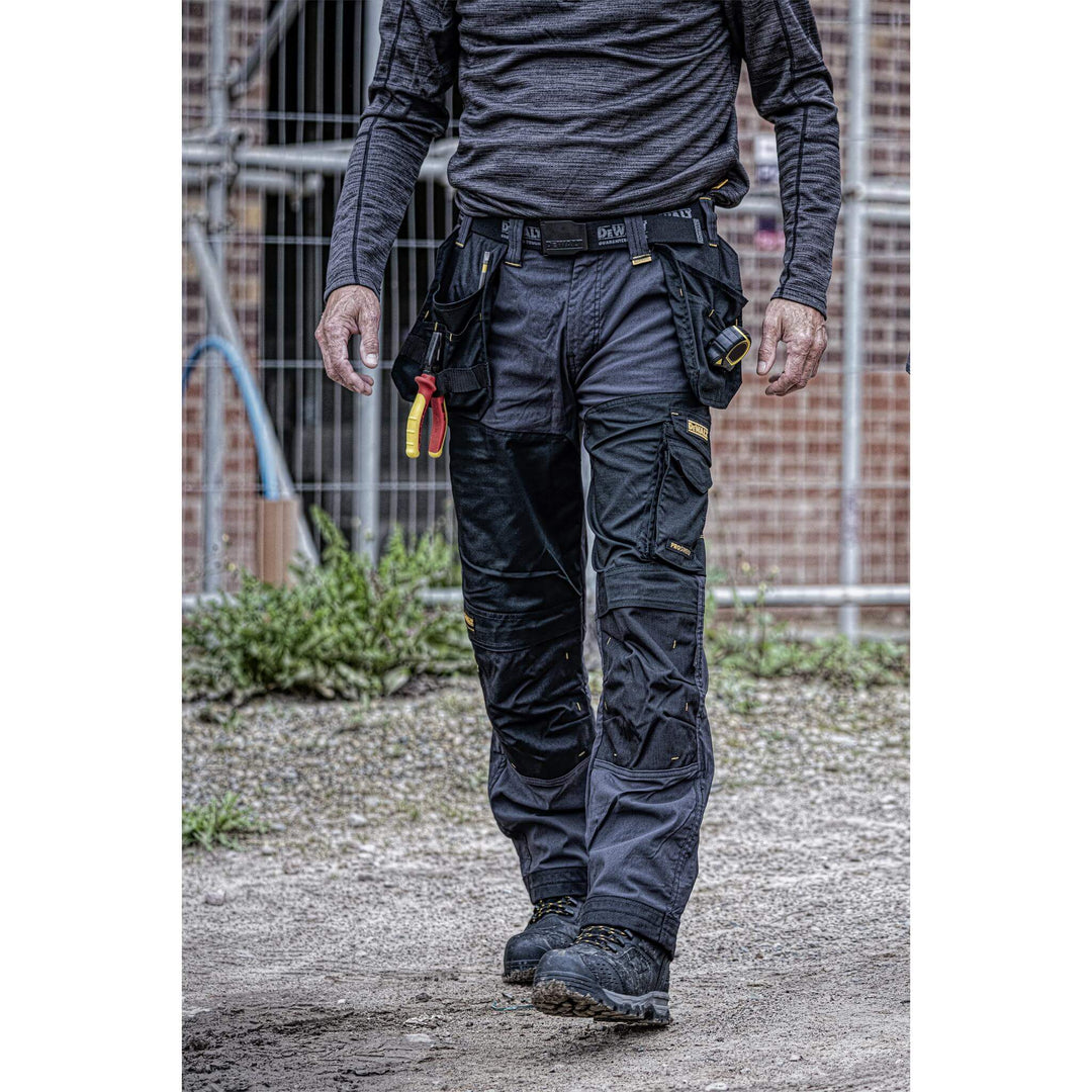 DeWalt Memphis Slim Fit Stretch Trousers Grey Model 1 