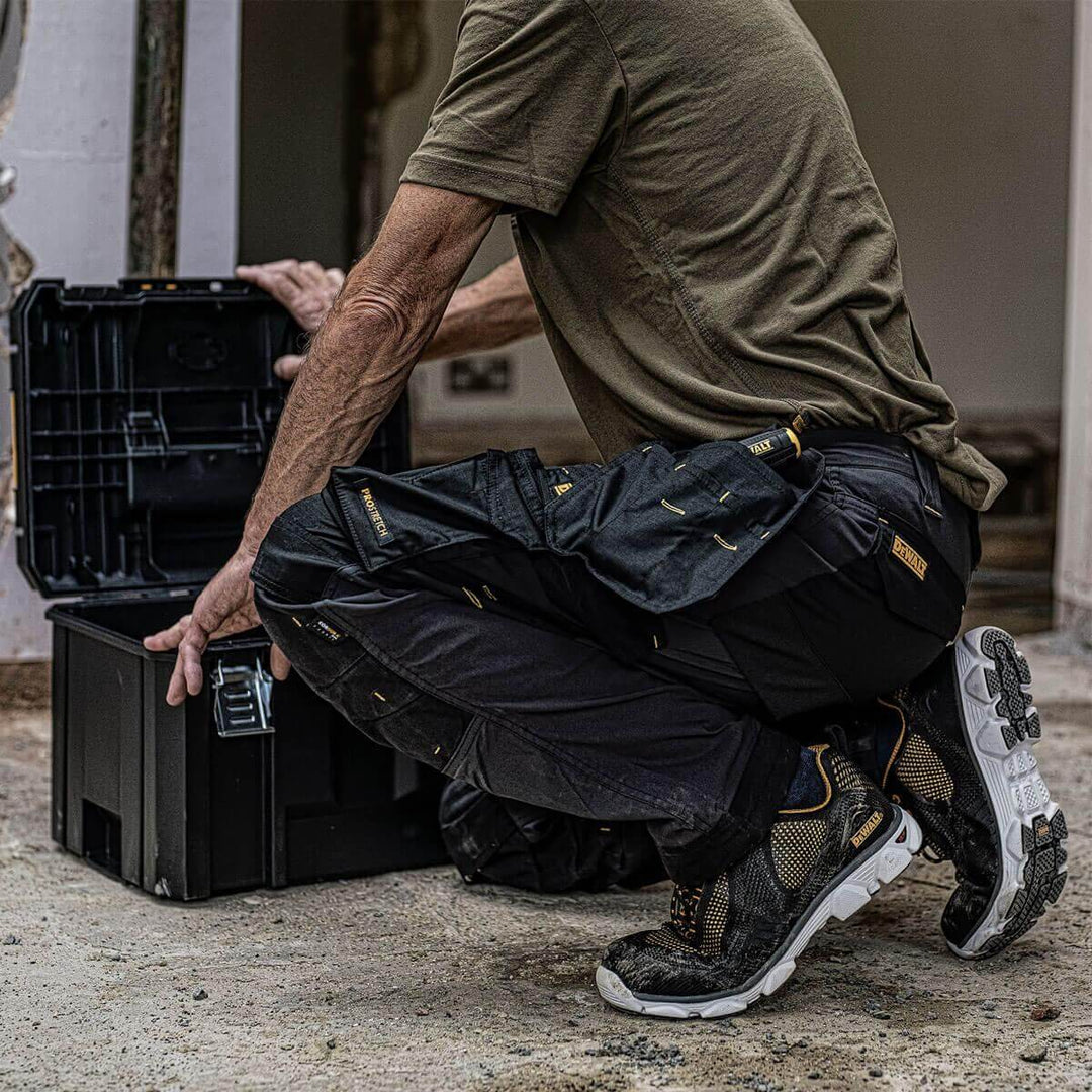 DeWalt Memphis Slim Fit Stretch Trousers Grey Model 3 