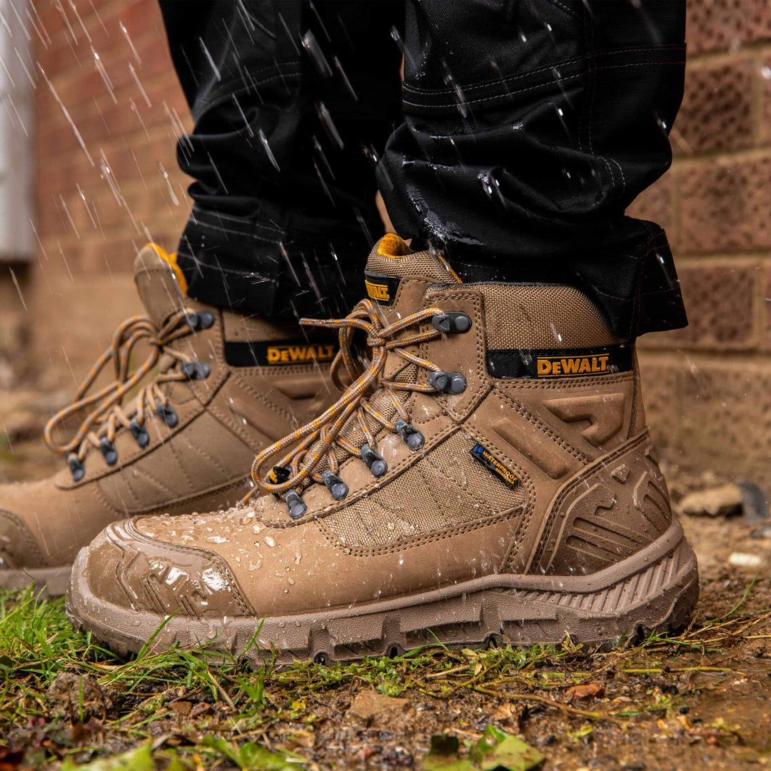 Mophorn Herren-Gummistiefel mit Stahlkappe, schützende wasserdichte Mophorn Herren-Gummistiefel mit Stahlkappe, schützende wasserdichte