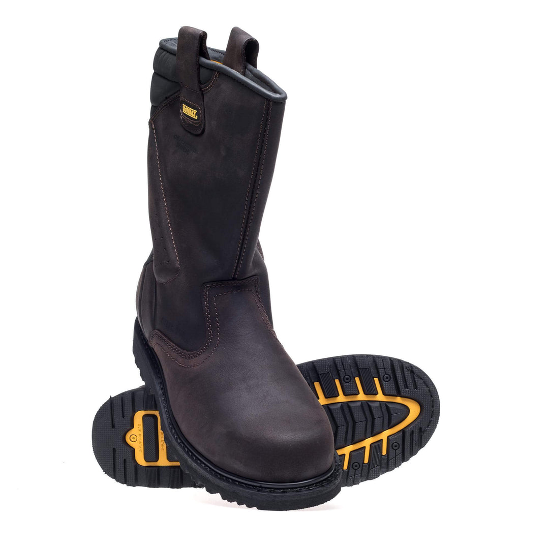 DeWalt Rigger Boots Special Offer Pack - DeWalt Rigger Brown Welted Rigger Safety Boots + 3 Pairs Work Socks