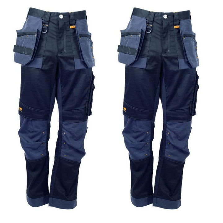 DeWalt Harrison Slim Fit Stretch Trousers Black Grey Main 