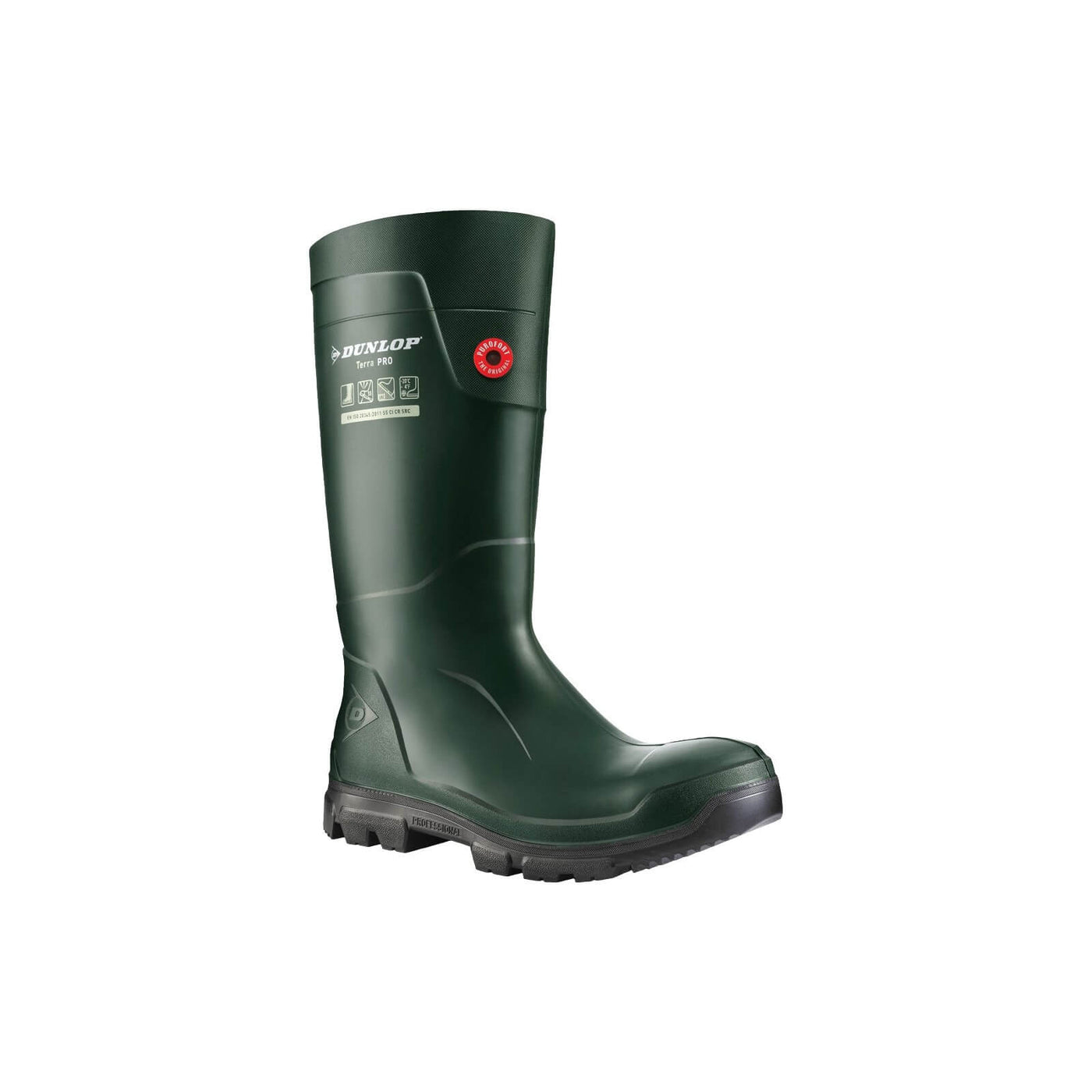 Dunlop TerraPro CI Thermal Insulated S5 Full Safety Wellies Green 1#colour_green