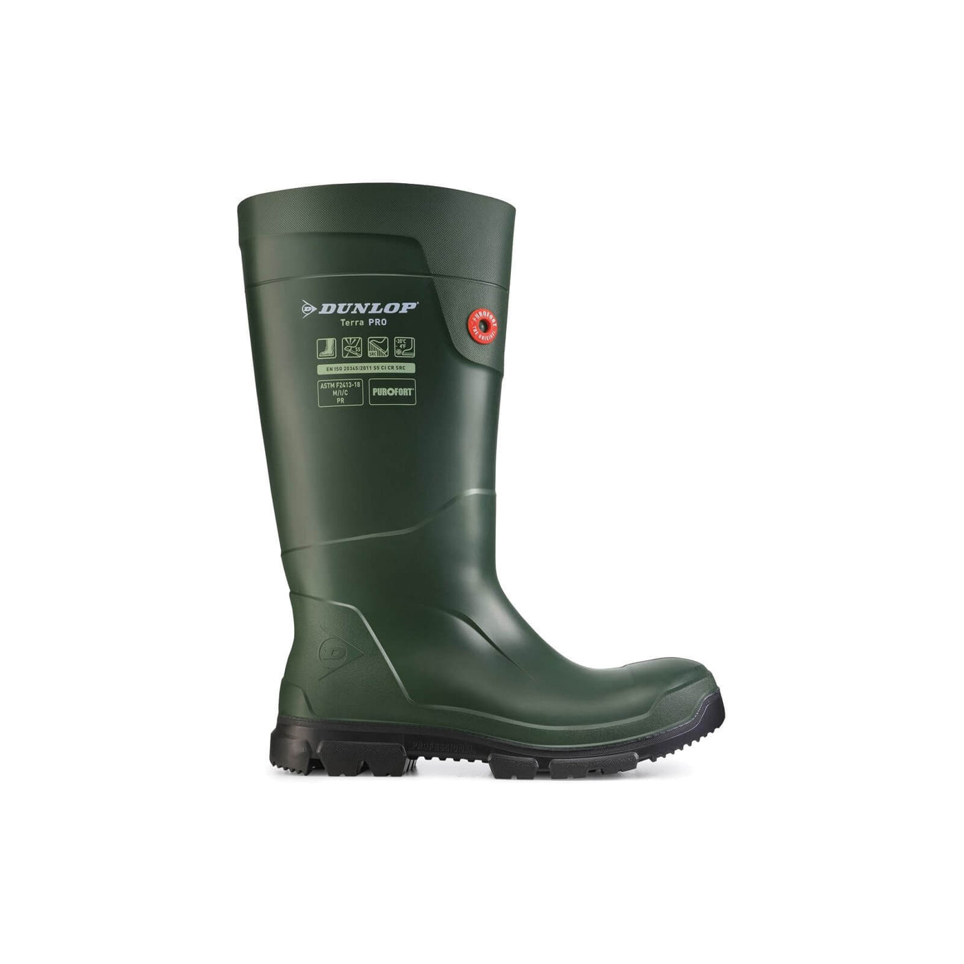 Dunlop TerraPro CI Thermal Insulated S5 Full Safety Wellies Green 5#colour_green