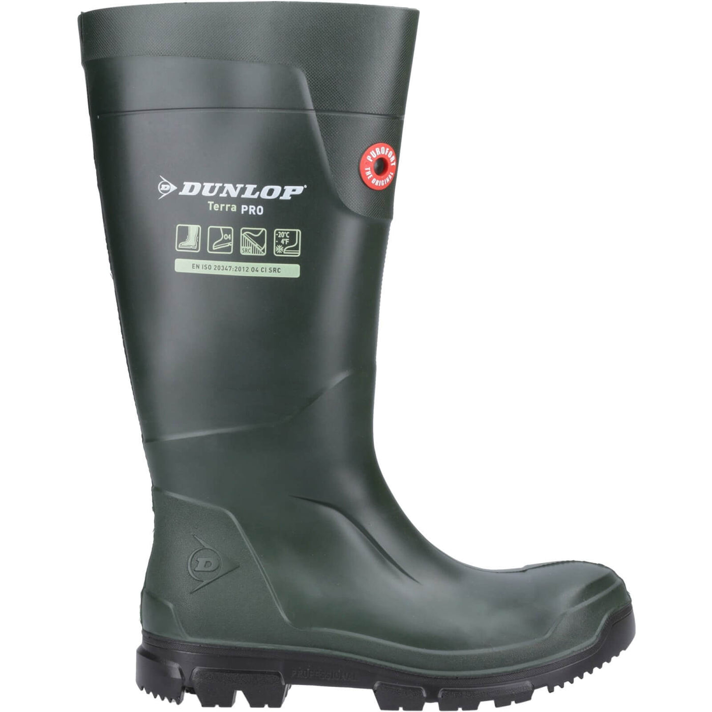 Dunlop TerraPro Thermal Insulated Wellies Green 5#colour_green