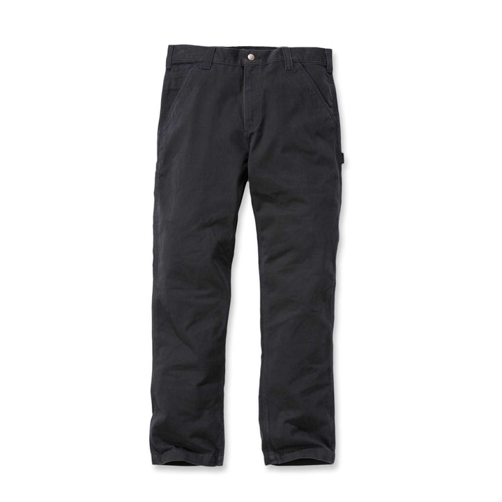 Carhartt Relaxed Straight Washed Twill Trousers B324 Black Front#colour_black