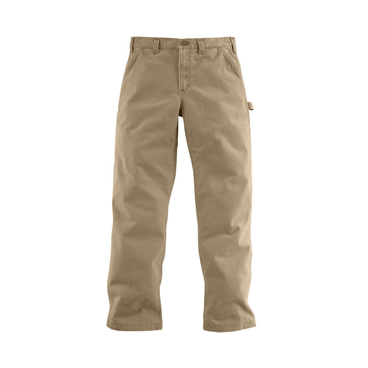 Carhartt Relaxed Straight Washed Twill Trousers B324 Dark Khaki Front#colour_dark-khaki