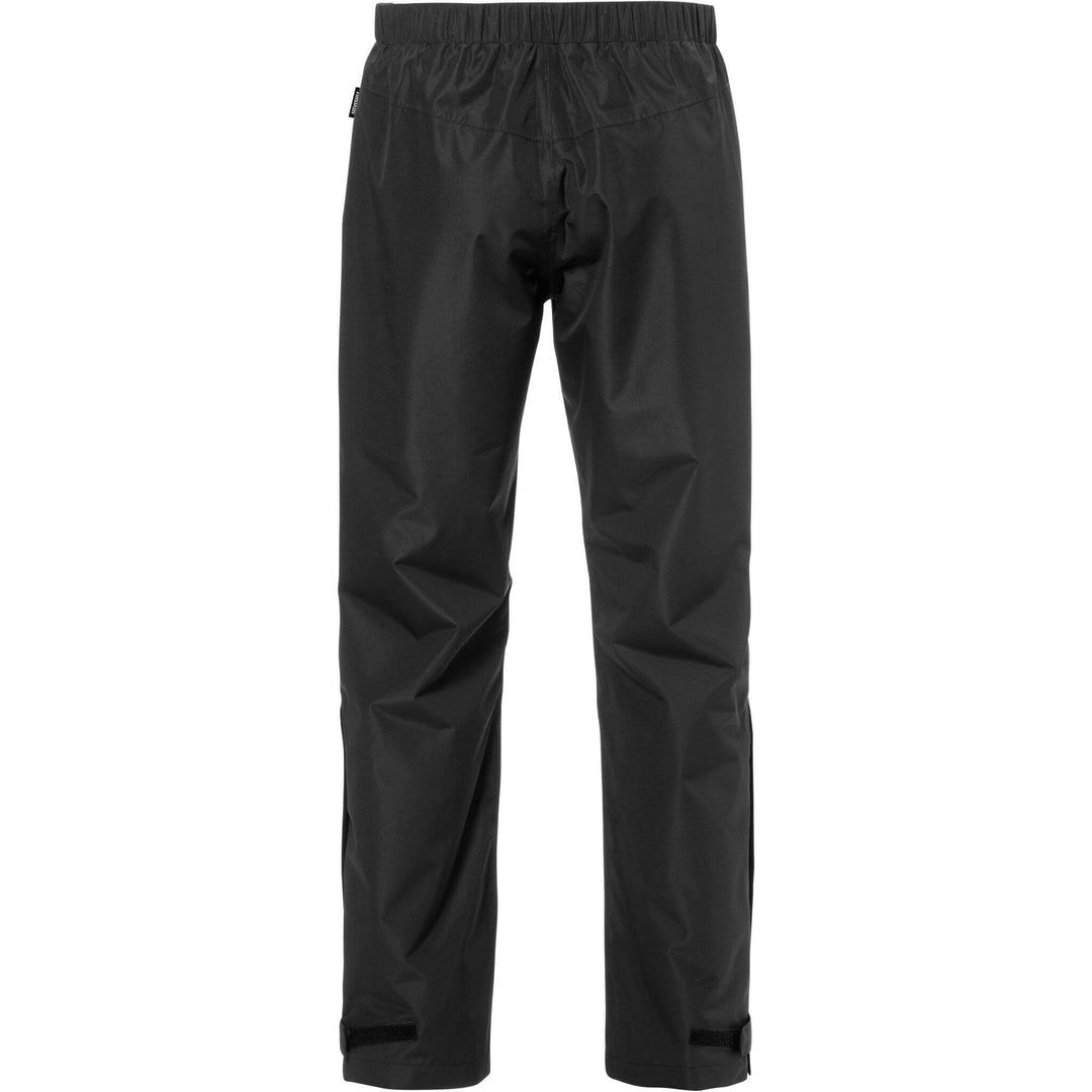 Fristads Acode Elasticated Waist Waterproof Breathable Lightweight Rain Trousers - 2002 LPT Black Back1#colour_black