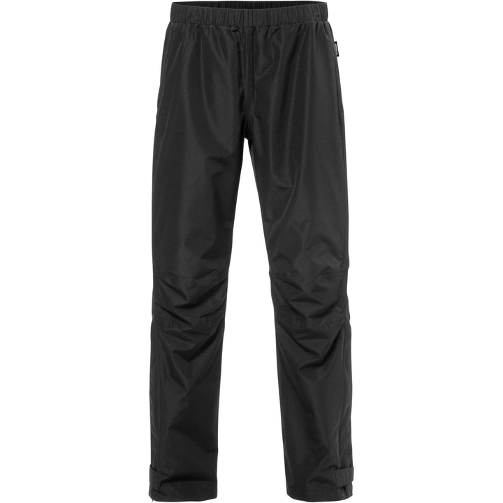 Fristads Acode Elasticated Waist Waterproof Breathable Lightweight Rain Trousers - 2002 LPT Black Front1#colour_black