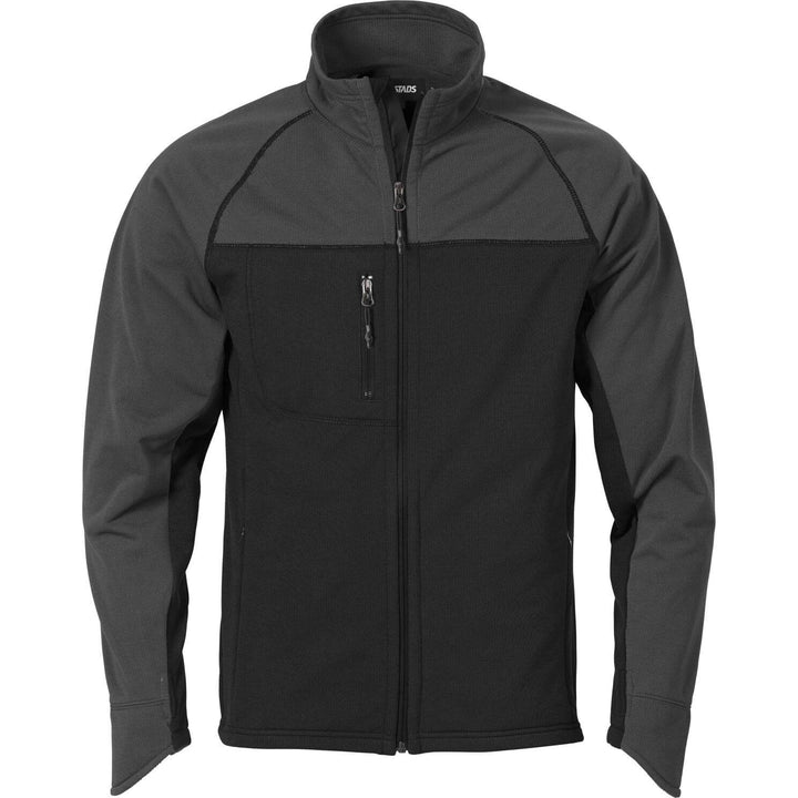 Fristads Acode Fleece Jacket - 1475 MIC Black Front1#colour_black