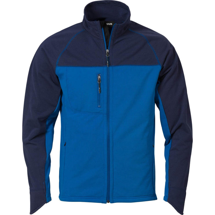 Fristads Acode Fleece Jacket - 1475 MIC Blue Front1#colour_blue