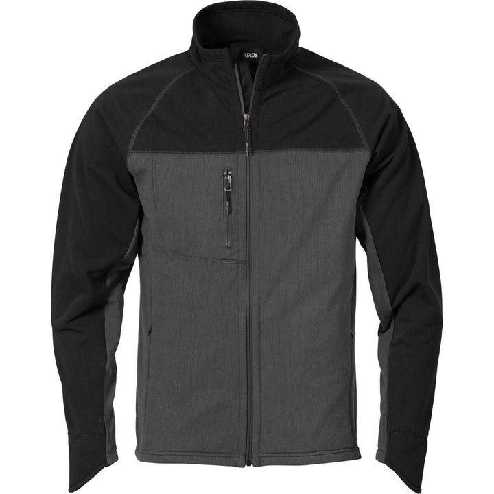 Fristads Acode Fleece Jacket - 1475 MIC Dark Grey Front1#colour_dark-grey