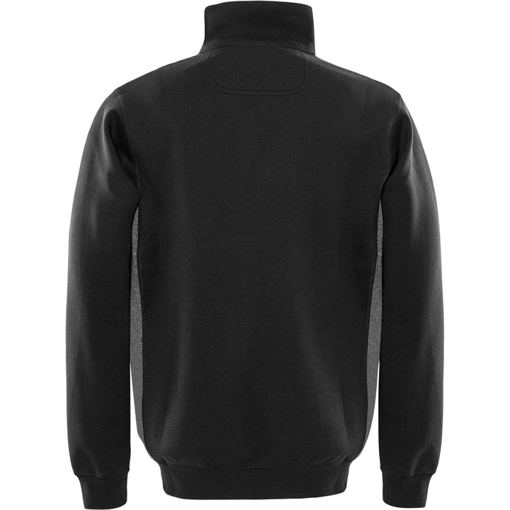 Fristads Acode Half-Zip Sweatshirt - 1705 DF Black Back1#colour_black