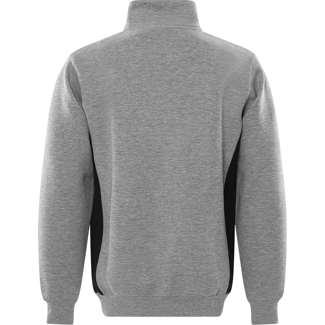 Fristads Acode Half-Zip Sweatshirt - 1705 DF Light Grey Back1#colour_light-grey