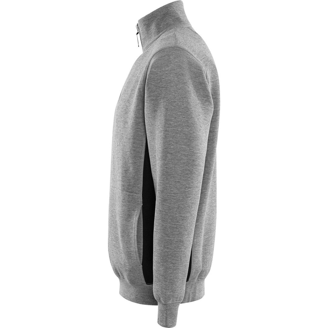 Fristads Acode Half-Zip Sweatshirt - 1705 DF Light Grey Back2#colour_light-grey