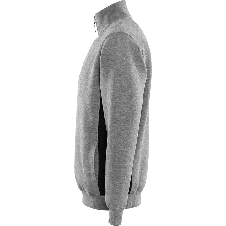 Fristads Acode Half-Zip Sweatshirt - 1705 DF Light Grey Back2#colour_light-grey
