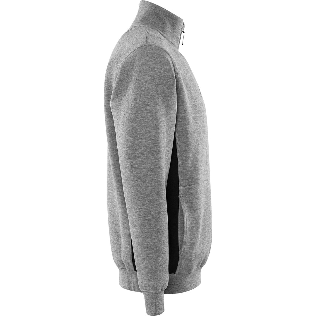 Fristads Acode Half-Zip Sweatshirt - 1705 DF Light Grey Back3#colour_light-grey
