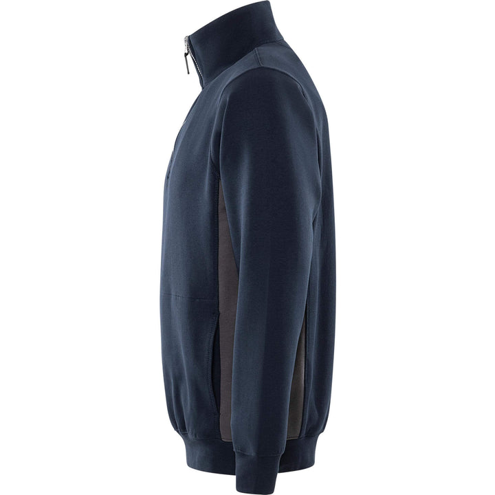 Fristads Acode Half-Zip Sweatshirt - 1705 DF Navy/Grey Back2#colour_navy-grey