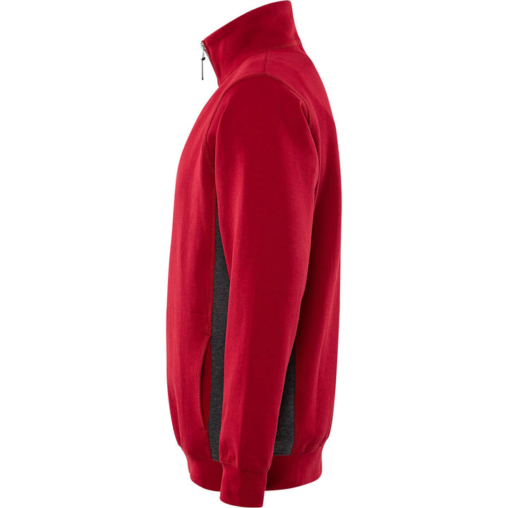 Fristads Acode Half-Zip Sweatshirt - 1705 DF Red Back2#colour_red