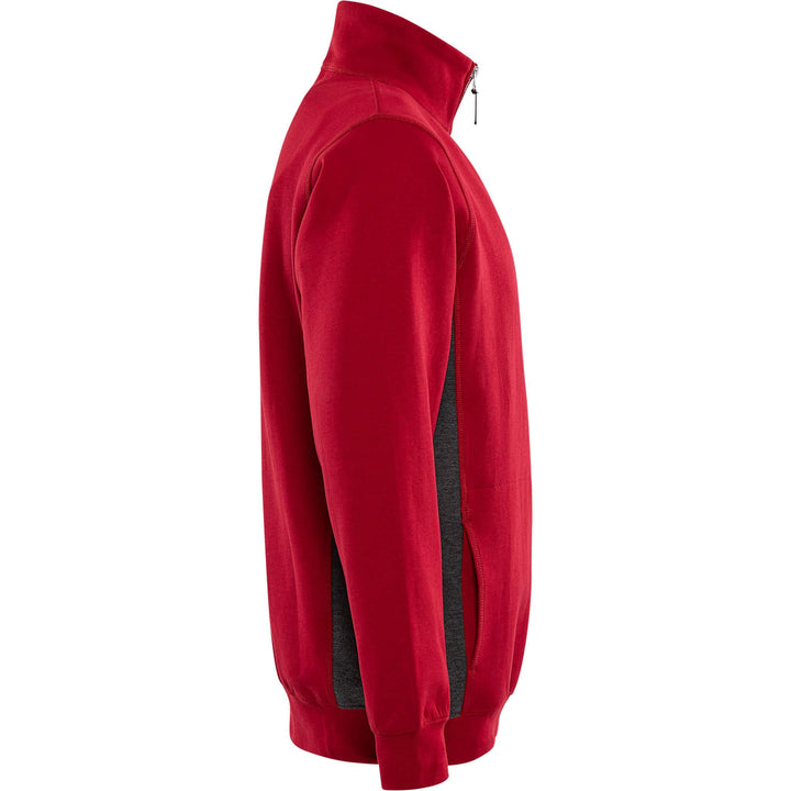 Fristads Acode Half-Zip Sweatshirt - 1705 DF Red Back3#colour_red
