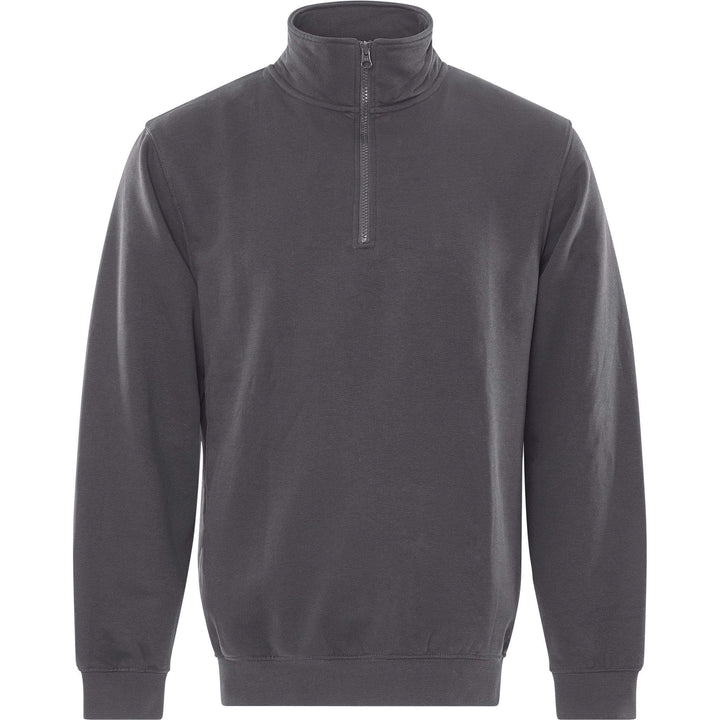 Fristads Acode Half-Zip Sweatshirt - 1737 SWB Dark Grey Front1#colour_dark-grey