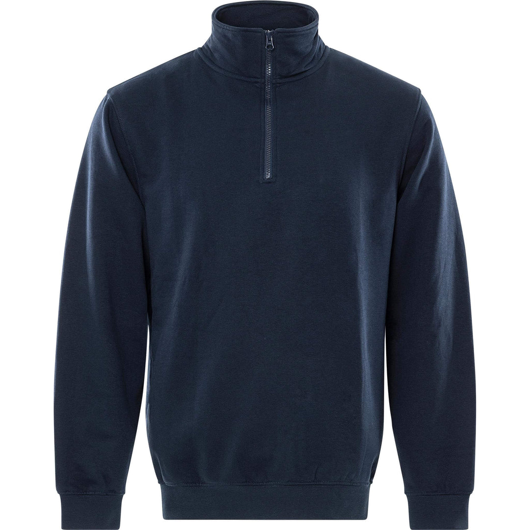 Fristads Acode Half-Zip Sweatshirt - 1737 SWB Dark Navy Front1#colour_dark-navy