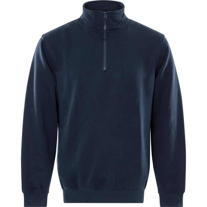 Fristads Acode Half-Zip Sweatshirt - 1737 SWB Dark Navy Front1#colour_dark-navy