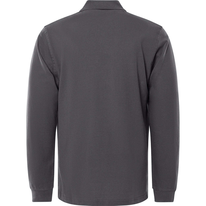 Fristads Acode Heavy Long Sleeve Polo Shirt - 1722 PIQ Dark Grey Back1#colour_dark-grey