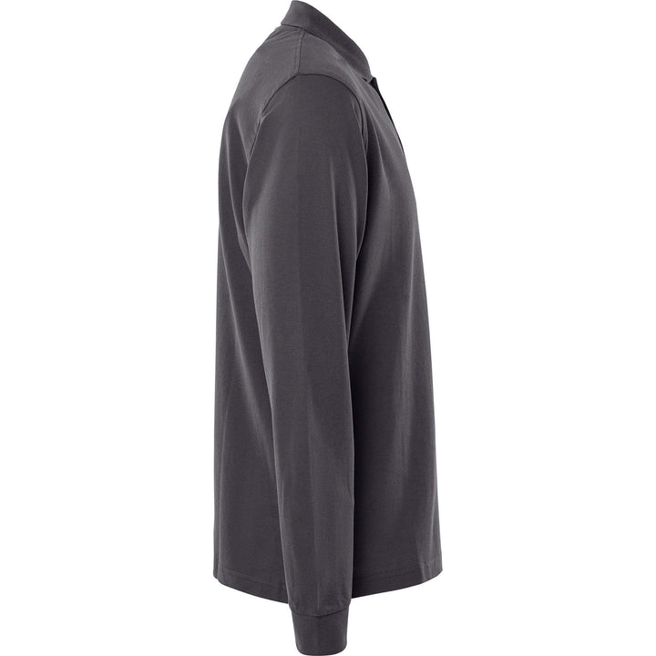 Fristads Acode Heavy Long Sleeve Polo Shirt - 1722 PIQ Dark Grey Back3#colour_dark-grey