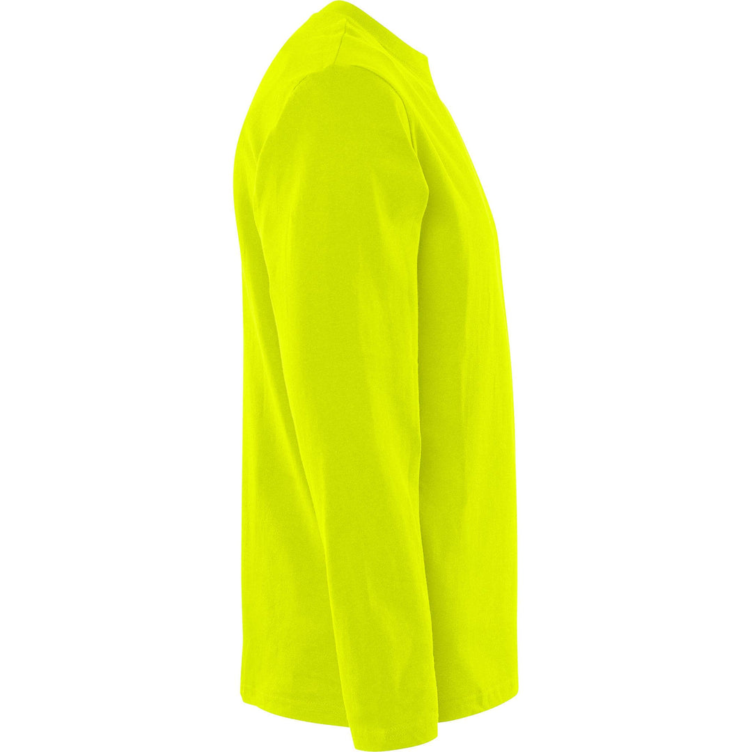 Fristads Acode Heavy Long Sleeve T-Shirt - 1914 HSJ Bright Yellow Back3#colour_bright-yellow
