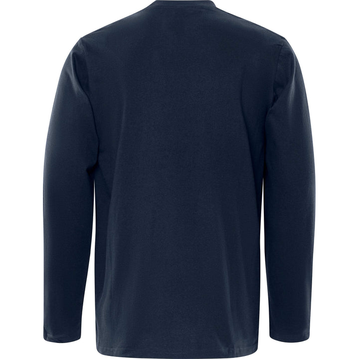 Fristads Acode Heavy Long Sleeve T-Shirt - 1914 HSJ Dark Navy Back1#colour_dark-navy