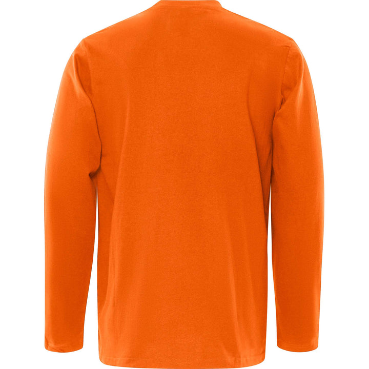 Fristads Acode Heavy Long Sleeve T-Shirt - 1914 HSJ Orange Back1#colour_orange