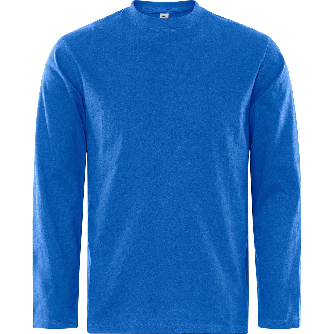 Fristads Acode Heavy Long Sleeve T-Shirt - 1914 HSJ Royal Blue Front1#colour_royal-blue