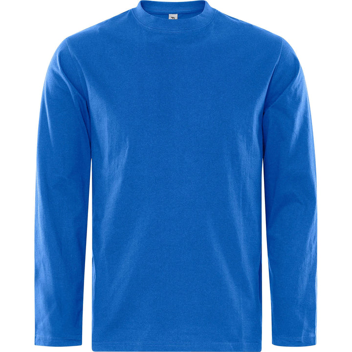 Fristads Acode Heavy Long Sleeve T-Shirt - 1914 HSJ Royal Blue Front1#colour_royal-blue