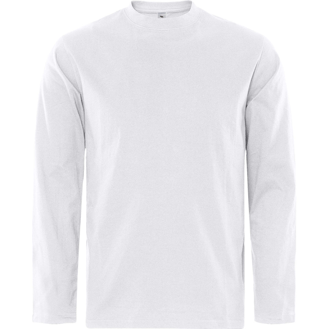 Fristads Acode Heavy Long Sleeve T-Shirt - 1914 HSJ White Front1#colour_white