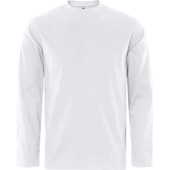 Fristads Acode Heavy Long Sleeve T-Shirt - 1914 HSJ White Front1#colour_white