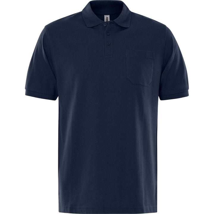 Fristads Acode Heavy Polo Shirt - 1721 PIQ Dark Navy Front1#colour_dark-navy