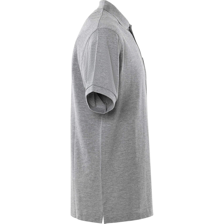 Fristads Acode Heavy Polo Shirt - 1721 PIQ Light Grey Front3#colour_light-grey