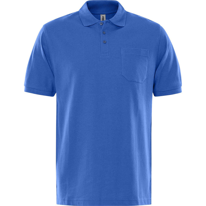 Fristads Acode Heavy Polo Shirt - 1721 PIQ Royal Blue Front1#colour_royal-blue