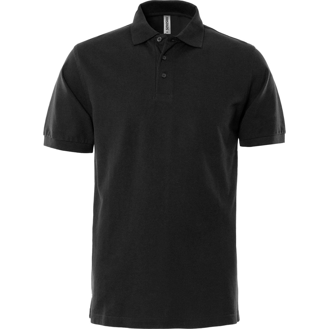 Fristads Acode Heavy Polo Shirt - 1724 PIQ Black Front1#colour_black