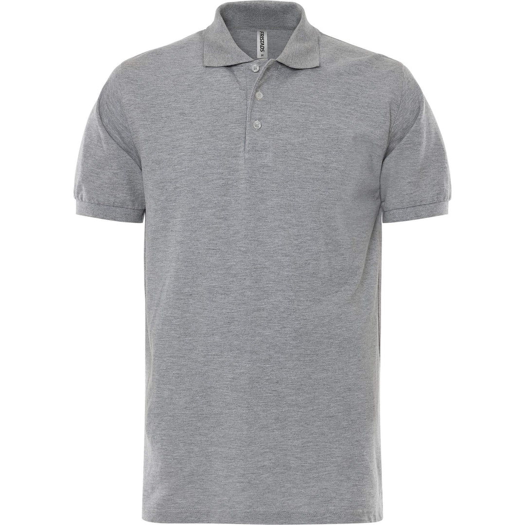 Fristads Acode Heavy Polo Shirt - 1724 PIQ Light Grey Front1#colour_light-grey