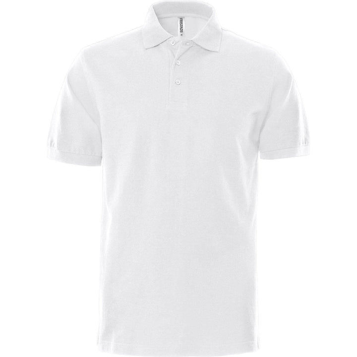 Fristads Acode Heavy Polo Shirt - 1724 PIQ White Front1#colour_white